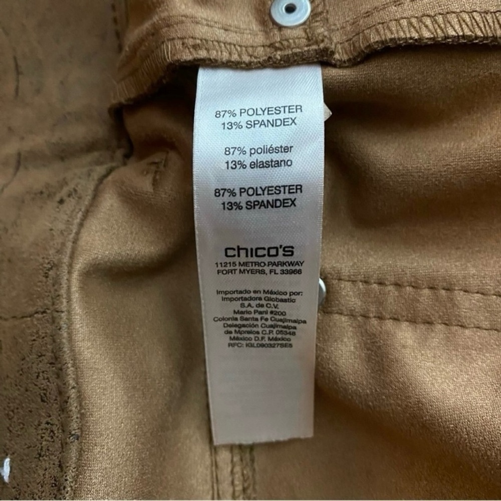 Chicos Brown Leather Pants - Picture 8 of 8